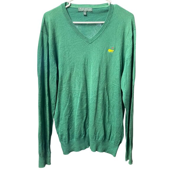 Master's Collection Other - Masters Collection Green V-Neck Sweater Medium Cotton Cashmere Blend